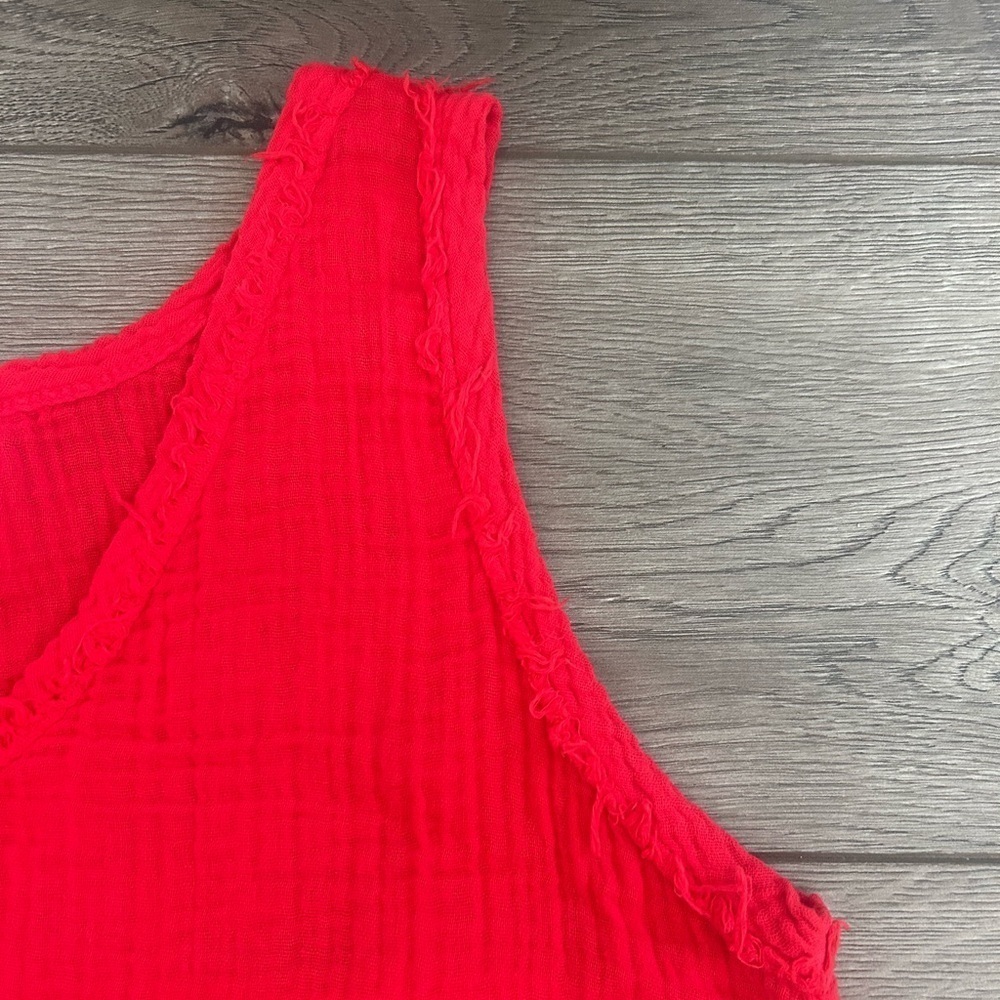 Michael Stars Vivid Red Tank Top Size XS 100% Cotton - Picture 5 of 6